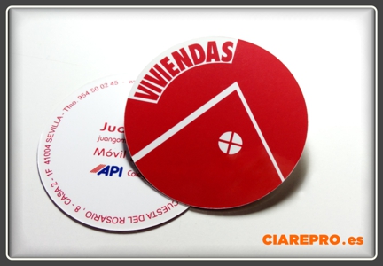 tarjeta visita redondas